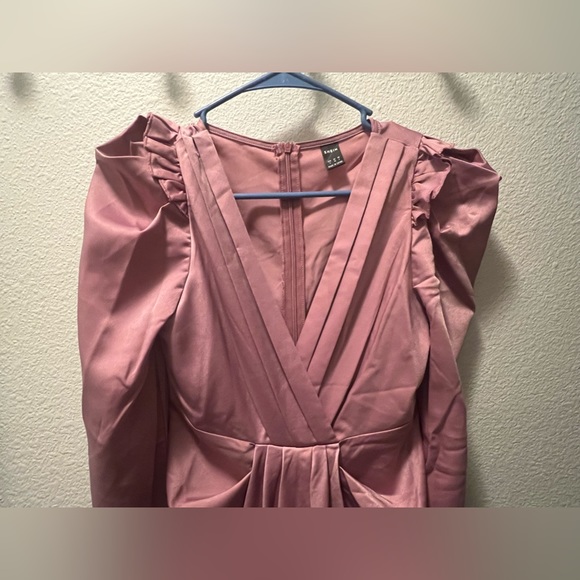 MIDI women pink dress - Picture 3 of 6